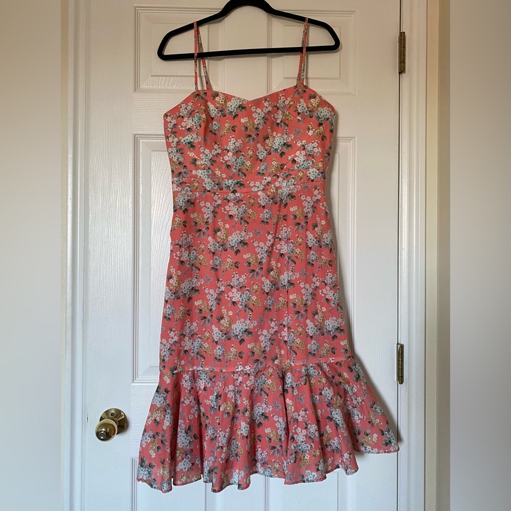 J Crew Ruffle-Hem Midi Dress in Liberty® Josephine Floral - Picture 2 of 7